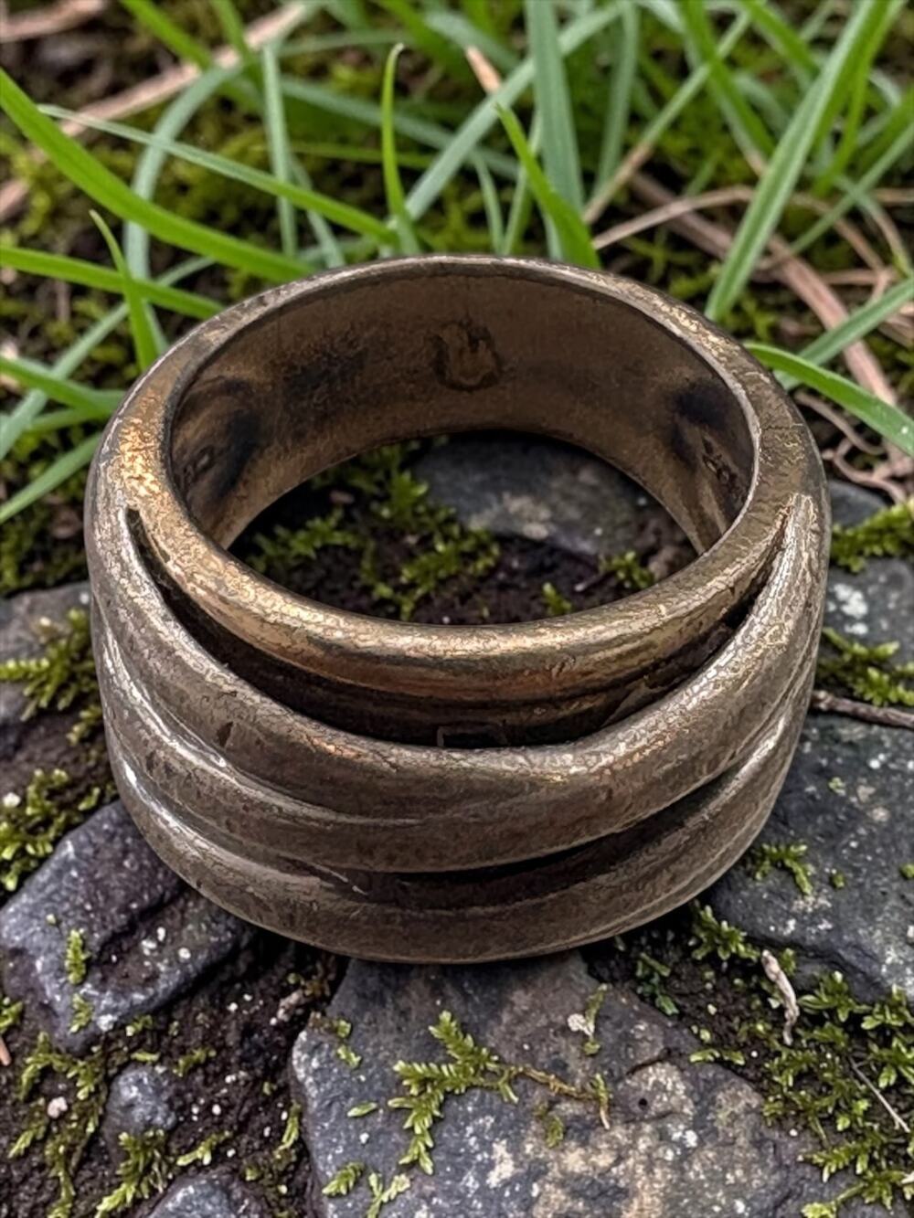 Vintage 925 Sterling Silver Stacking Ring Distressed Finish Unique Twisted Desig